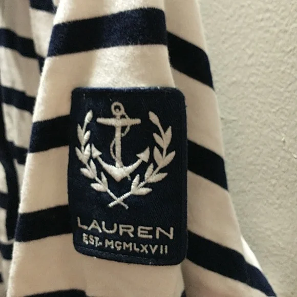 Ralph Lauren Navy & White Zip Up Hoodie - Picture 4 of 6